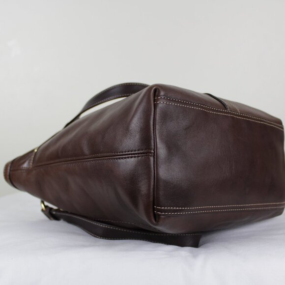 Coach F13757 Lily Legacy Chocolate Brown Shoulder Bag With Turn lock Detail - Picture 6 of 12